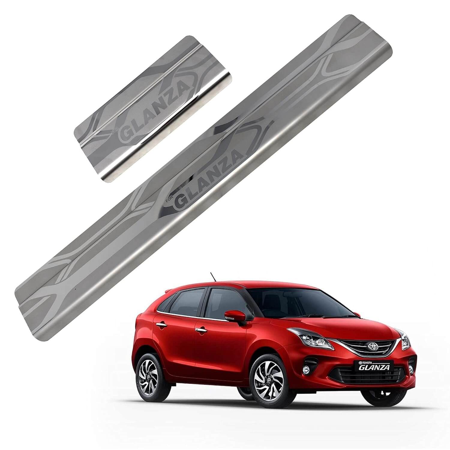 Buy Galio car footsteps sill guard for Toyota Glanza (2019 onwards) in Bangalore