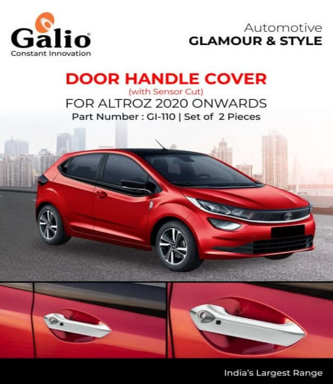 Galio Chrome Finish Car Door Handle Cover with Sensor Cut For Tata Altroz