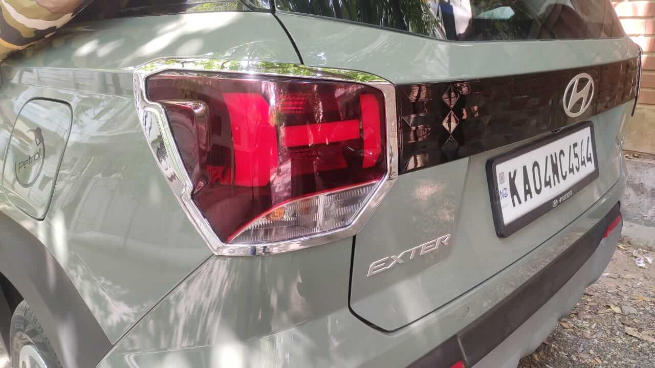 Galio Chrome Finish Tail Lamp Garnish Cover For Hyundai Exter