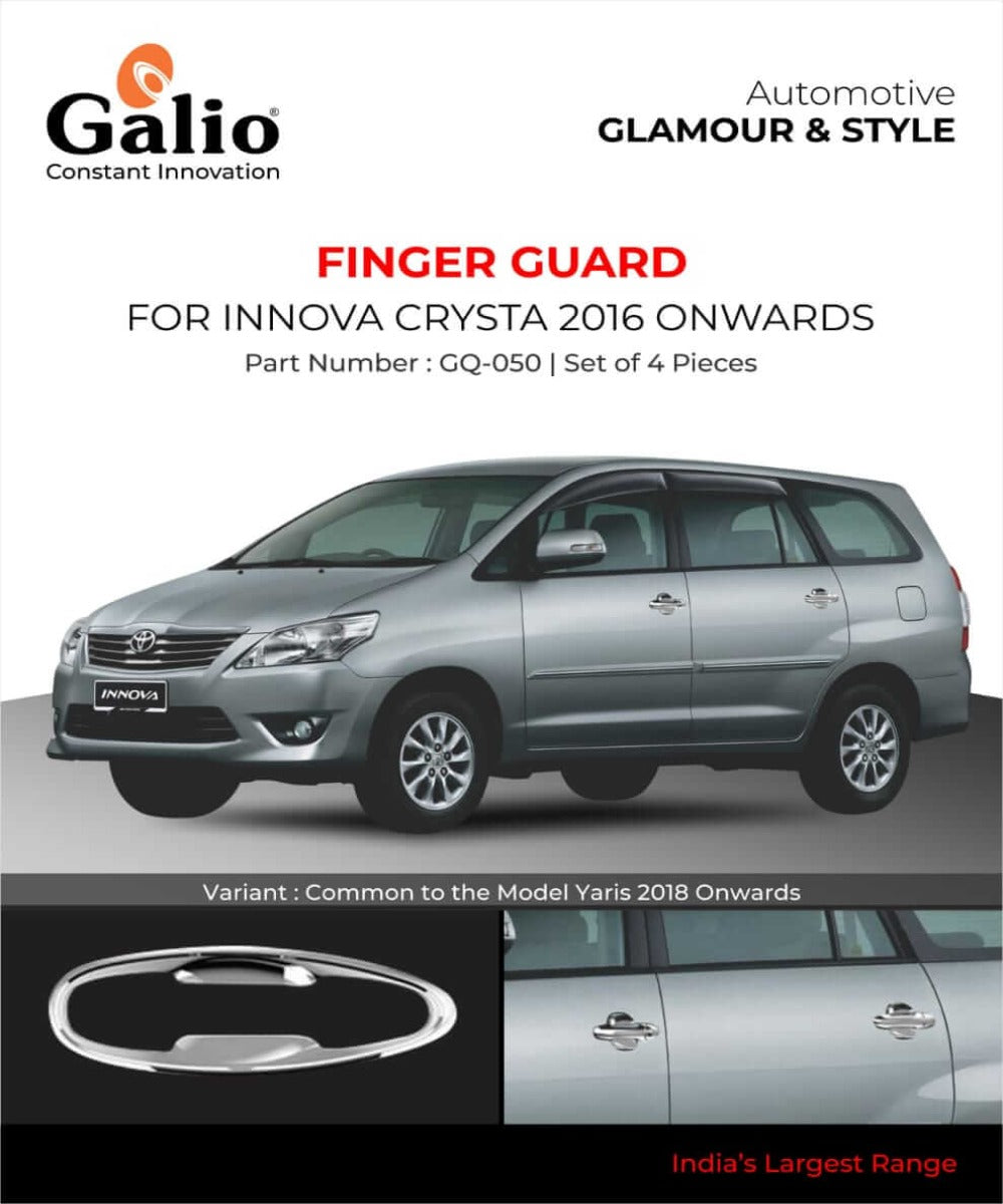 Galio Door Handle Finger Guard for Toyota Innova Crysta (2016 and Newer) – Set of 4