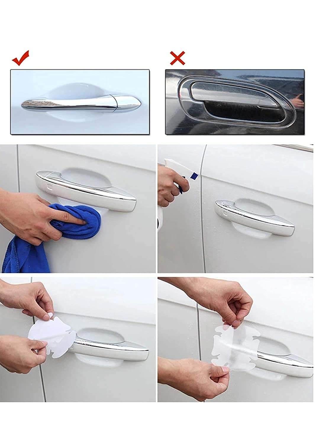 Galio Door Guard Handle Sticker Finger Guard (PU) Paint Protection Transparent For All Car in Bangalore