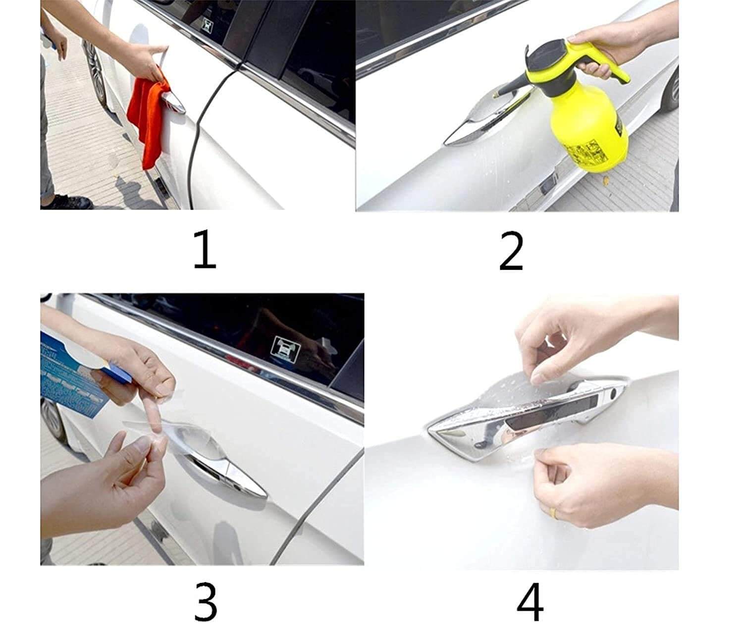 Galio Door Guard Handle Sticker Finger Guard (PU) Paint Protection Transparent For All Car