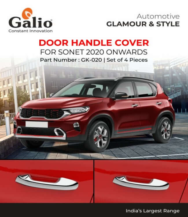 Galio Door Handle Cover For Kia Sonet (2020 Onwards) (Set of 4 Pcs.)