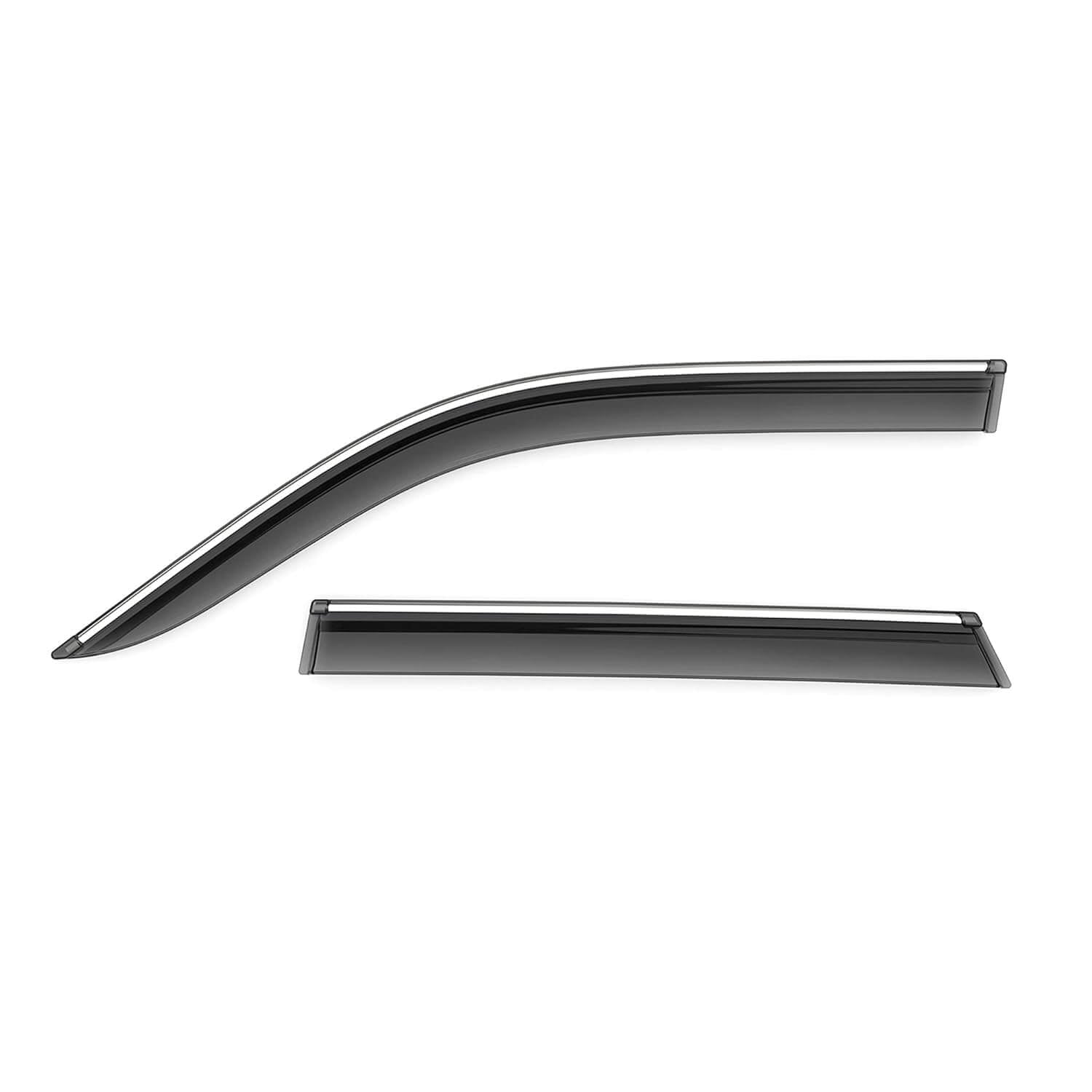 Galio Door Wind Visor with Silver Line For Hyundai I-20 (2020 onwards)(Set of 4 Pcs.)