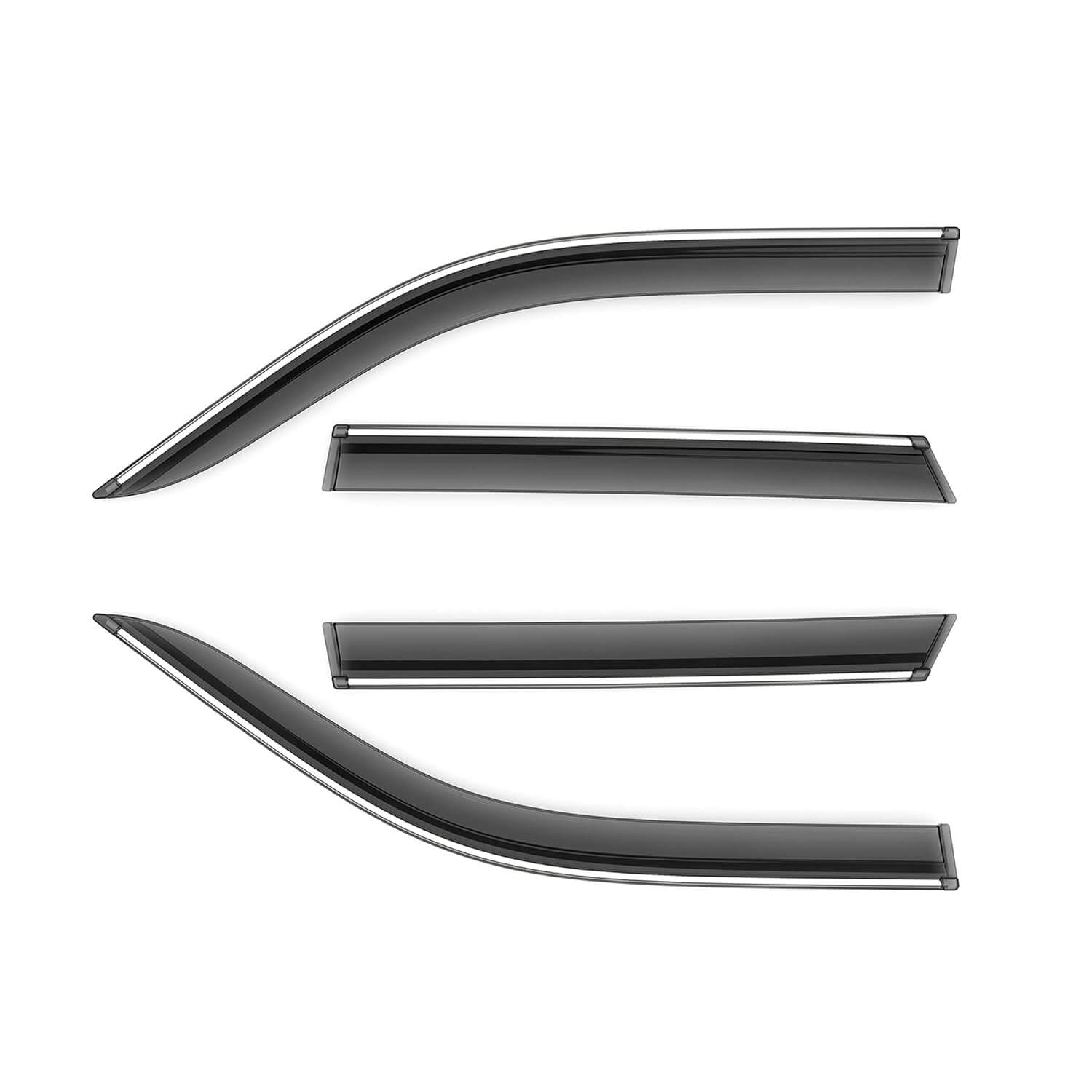 Galio Door Wind Visor with Silver Line For Hyundai I-20 (2020 onwards)(Set of 4 Pcs.)