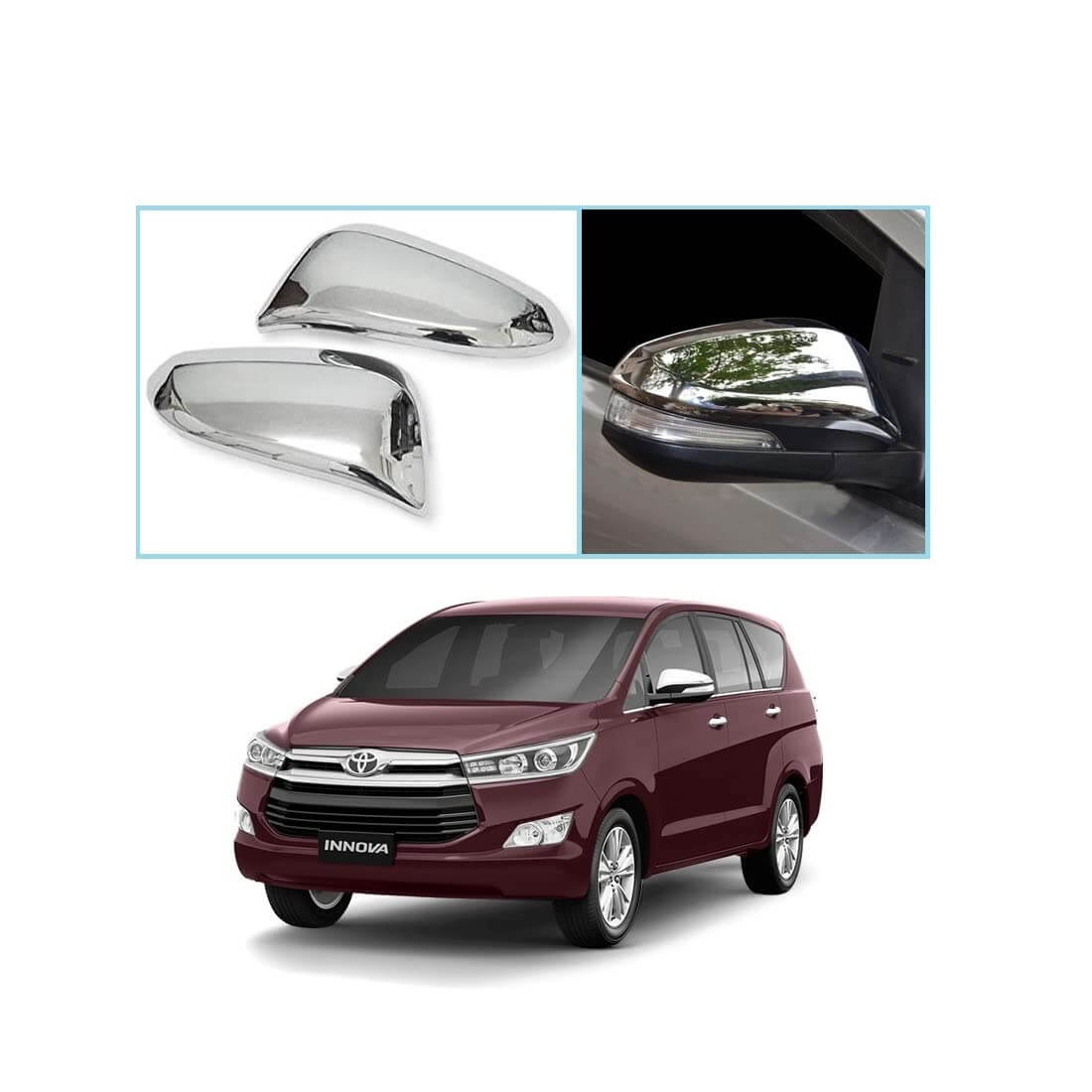 Galio ORVM Cover Suitable For Toyota Innova Crysta (2016 Onwards)