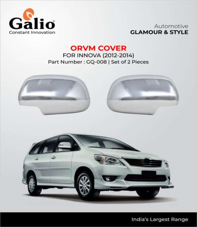 Galio ORVM Cover Suitable For Toyota Innova (2012 To 2016)(Set of 2 Pcs.)