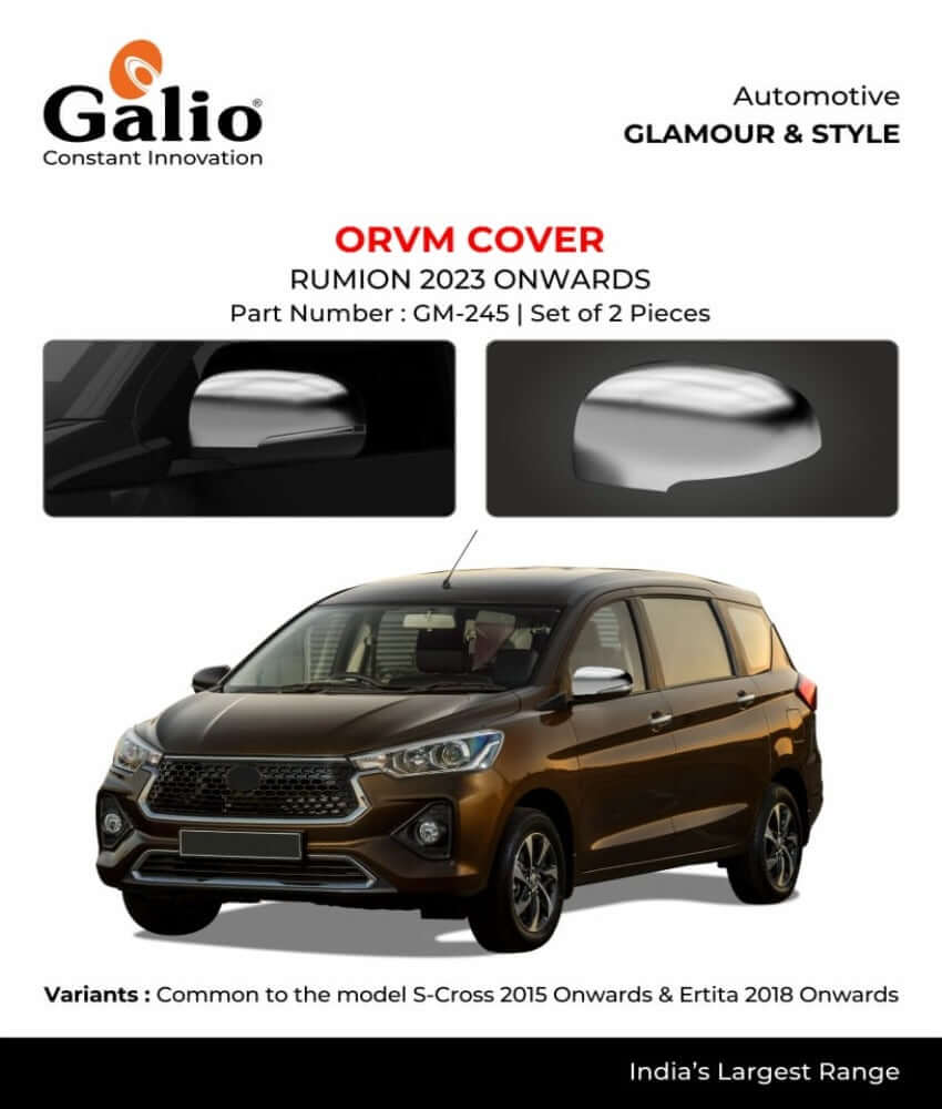 Galio Outside Rear View Mirror (ORVM) Cover For Toyota Rumion (2023 Onwards)(Set of 2 Pcs.)