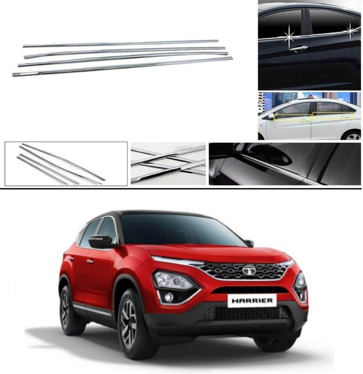 Galio Window Frame Lower Garnish Cover for Tata Harrier (2019 onwards) - Set of 6 pcs