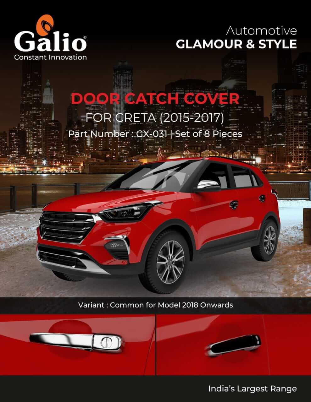 Set of 8 door handle covers for Hyundai Creta in Bangalore