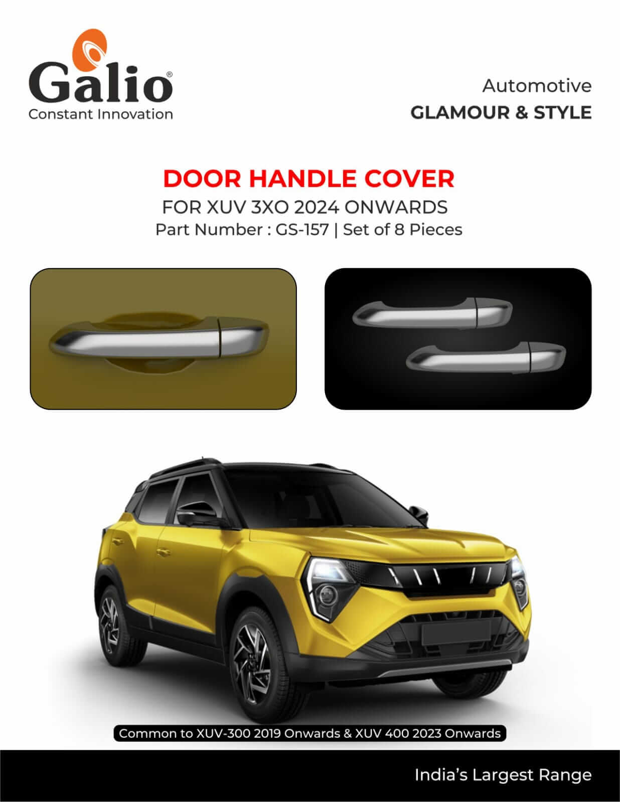 Buy Galio car door handle cover for Mahindra XUV 3XO in Bangalore