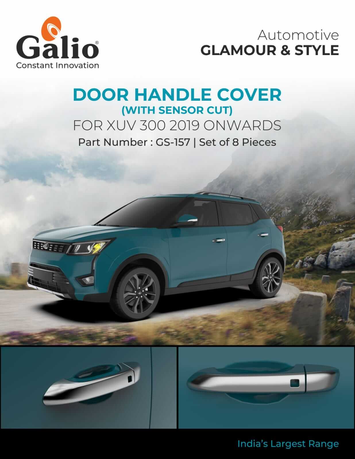 Car door handle cover with sensor cut for XUV 300 in Bangalore