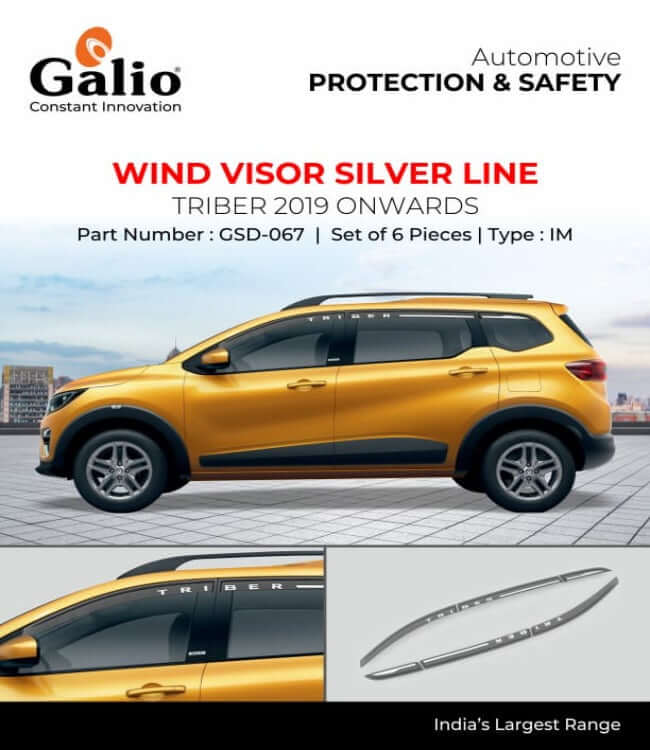 Car door wind visor set of 6 for Renault Triber (2019 onwards) in Bangalore