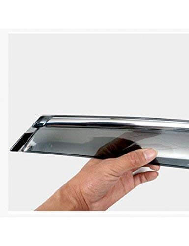 Galio Car Door Wind Visor with Silver Line For Tata Safari (2021 Onwards)(Set of 4 Pcs.)