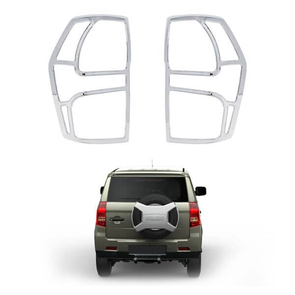 Galio Chrome Tail Lamp Garnish Cover Compatible For Mahindra Bolero Neo
