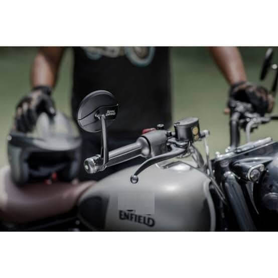 Generic Handle Grip Bar End Round Shape Mirrors Compatible For all Royal Enfield Models