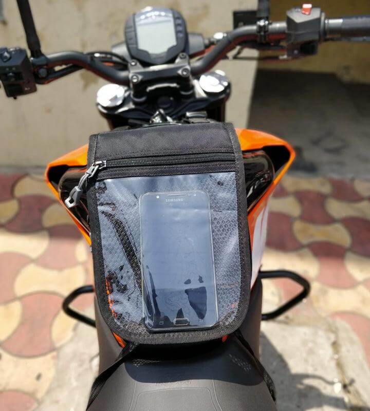 Guardian Gears Wolverine tank pouch with rain cover for motorcycle riders in Bangalore