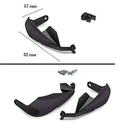 JB Racing Universal Handle BarLever Protector Hand Guards For All Bike Models (Grey)