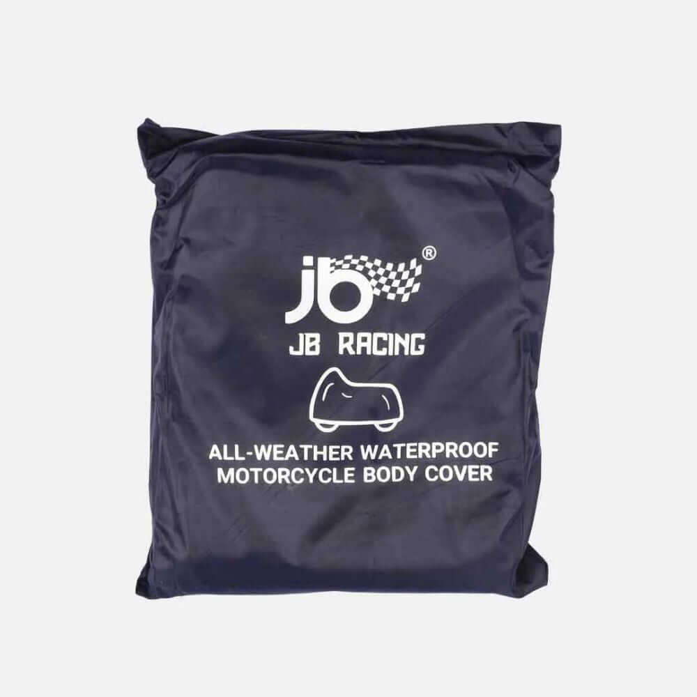 JB Racing Waterproof & Dustproof Body Cover with Mirror Pocket For All Bikes(Blue)