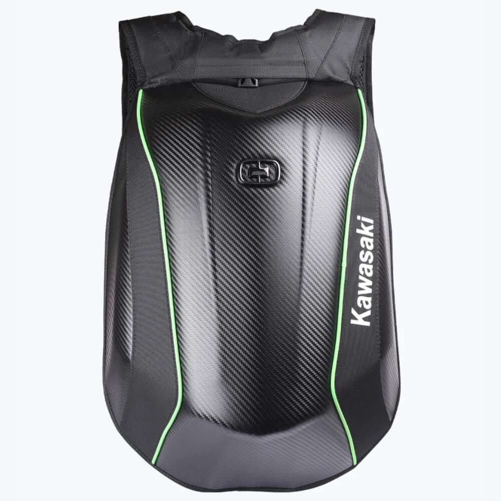 Kawasaki motorcycle waterproof carbon fiber backpack For riders in Bangalore