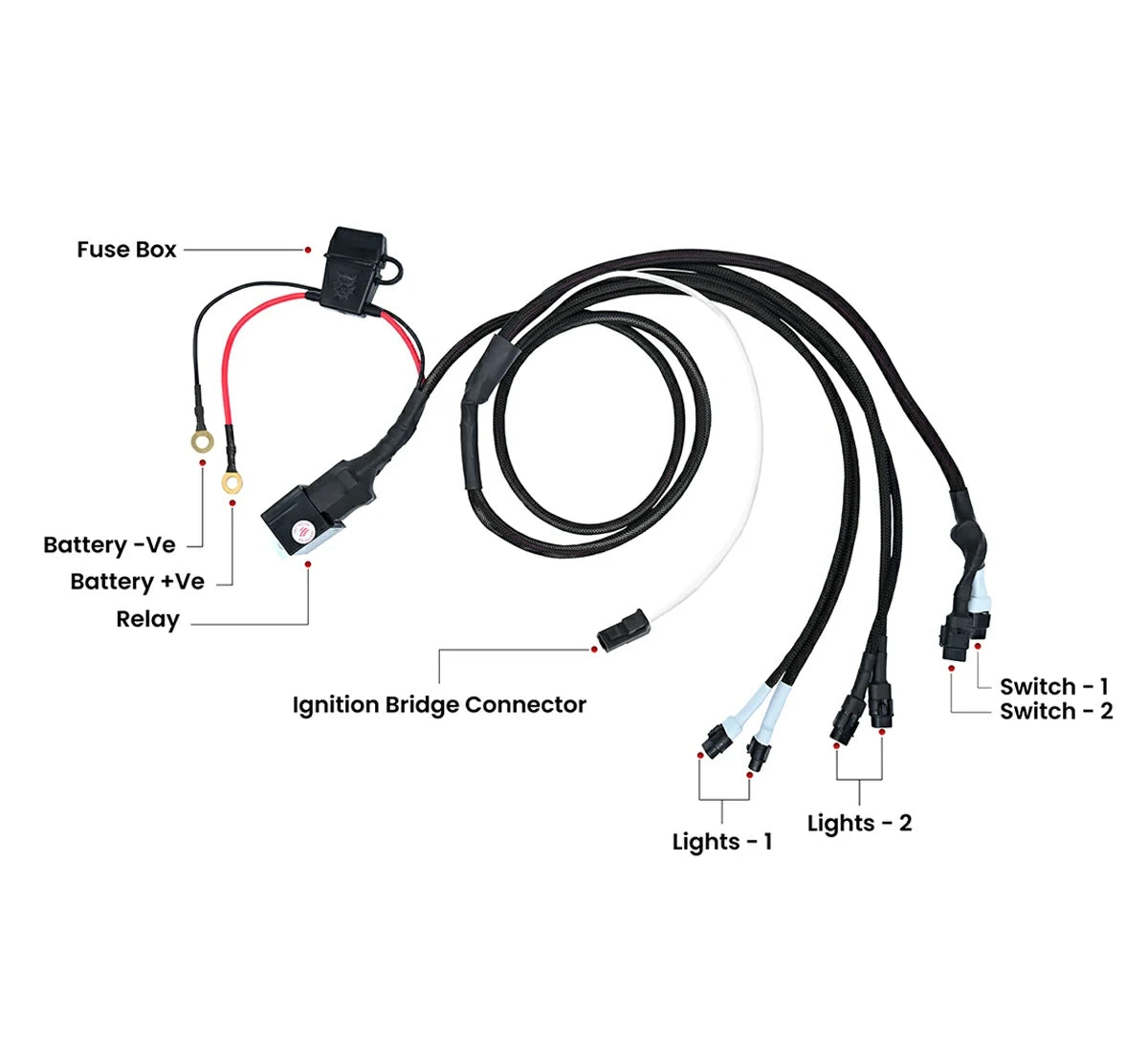 Buy Maddog Dual WireHarness Pro for auxiliary light in Bangalore