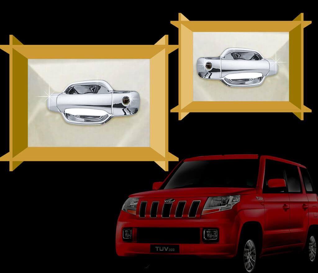 Set of 10 chrome door handle covers for TUV 300 in Bangalore