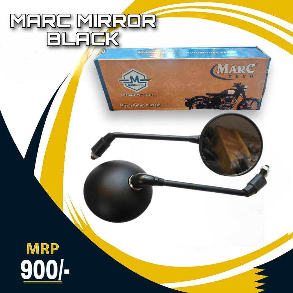 Marctech rear view mirror for Royal Enfield Classic 350/500 in black in Bangalore