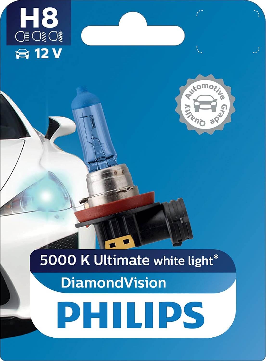 Philips H8 12360 Diamond Vision Headlight Bulb 