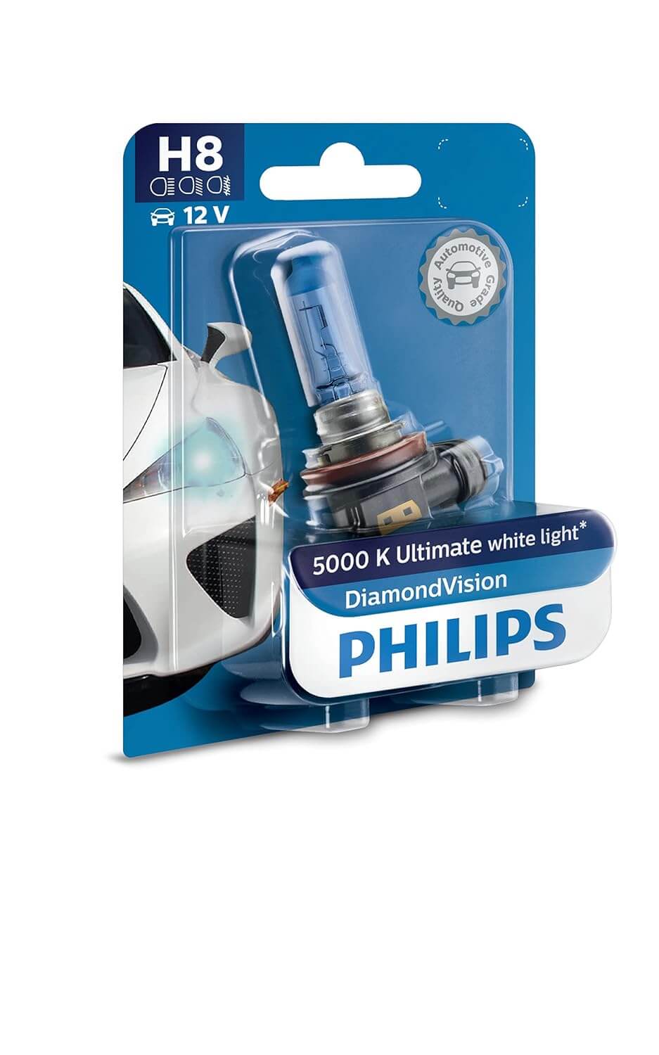 Philips H8 12360 Diamond Vision Headlight Bulb 