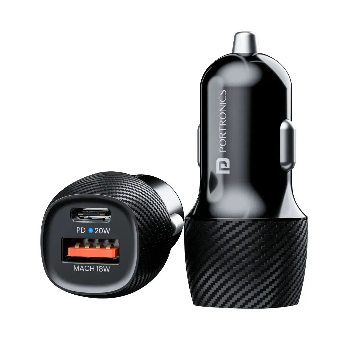 Portronics Car Power 17 Charger (Black)