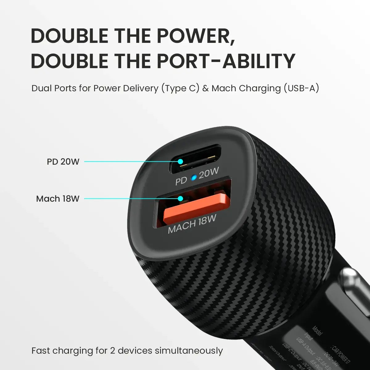 Portronics Car Power 17 Charger (Black)