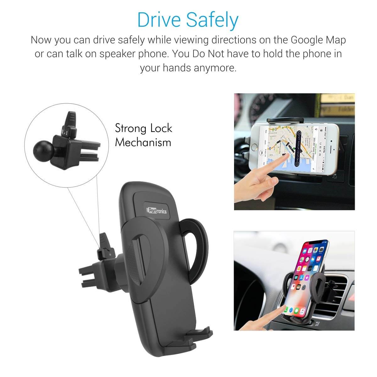 Portronics Clamp X Car Mobile Holder 