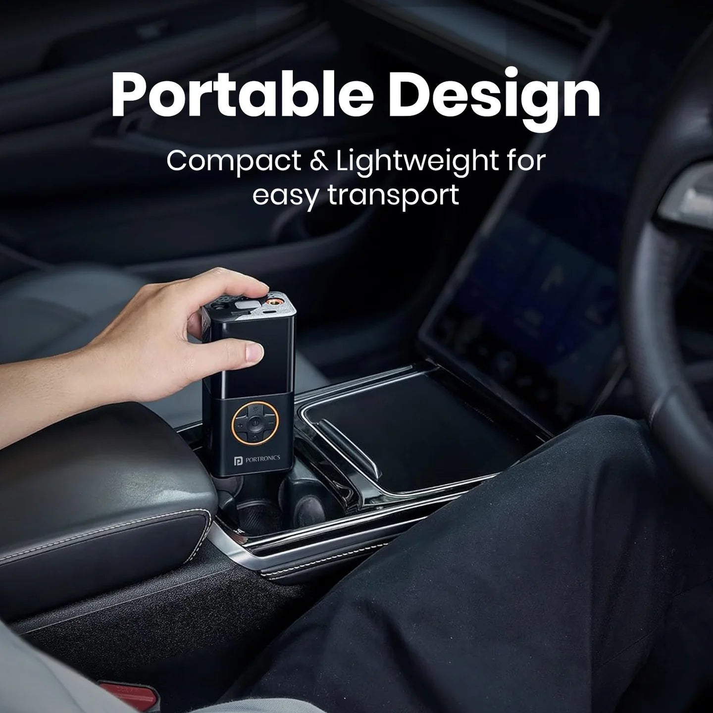 Portronics Vayu 3.0 Portable Tyre Inflator For Cars, Bikes, Bicycles & Balls