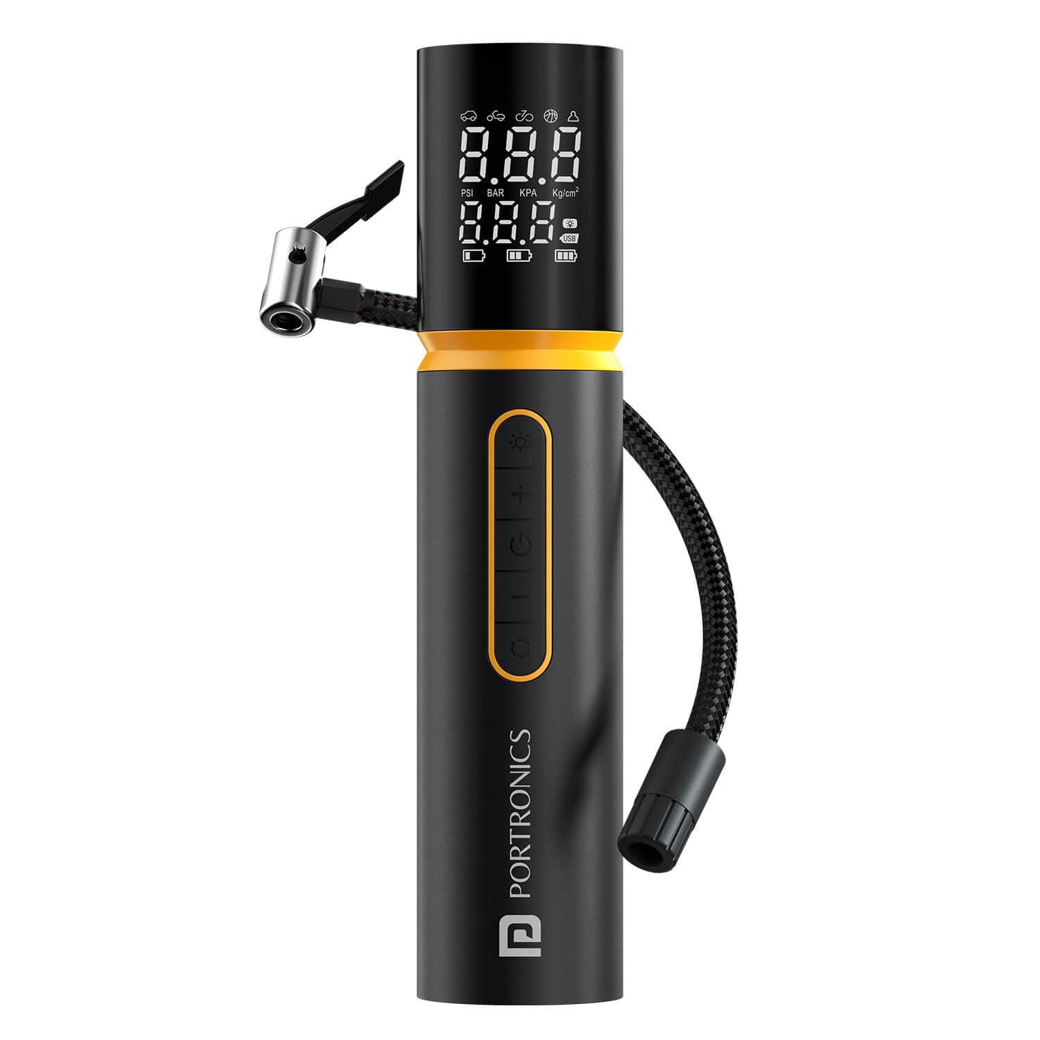 Portronics Vayu 5 portable tyre inflator for car and bike in Bangalore