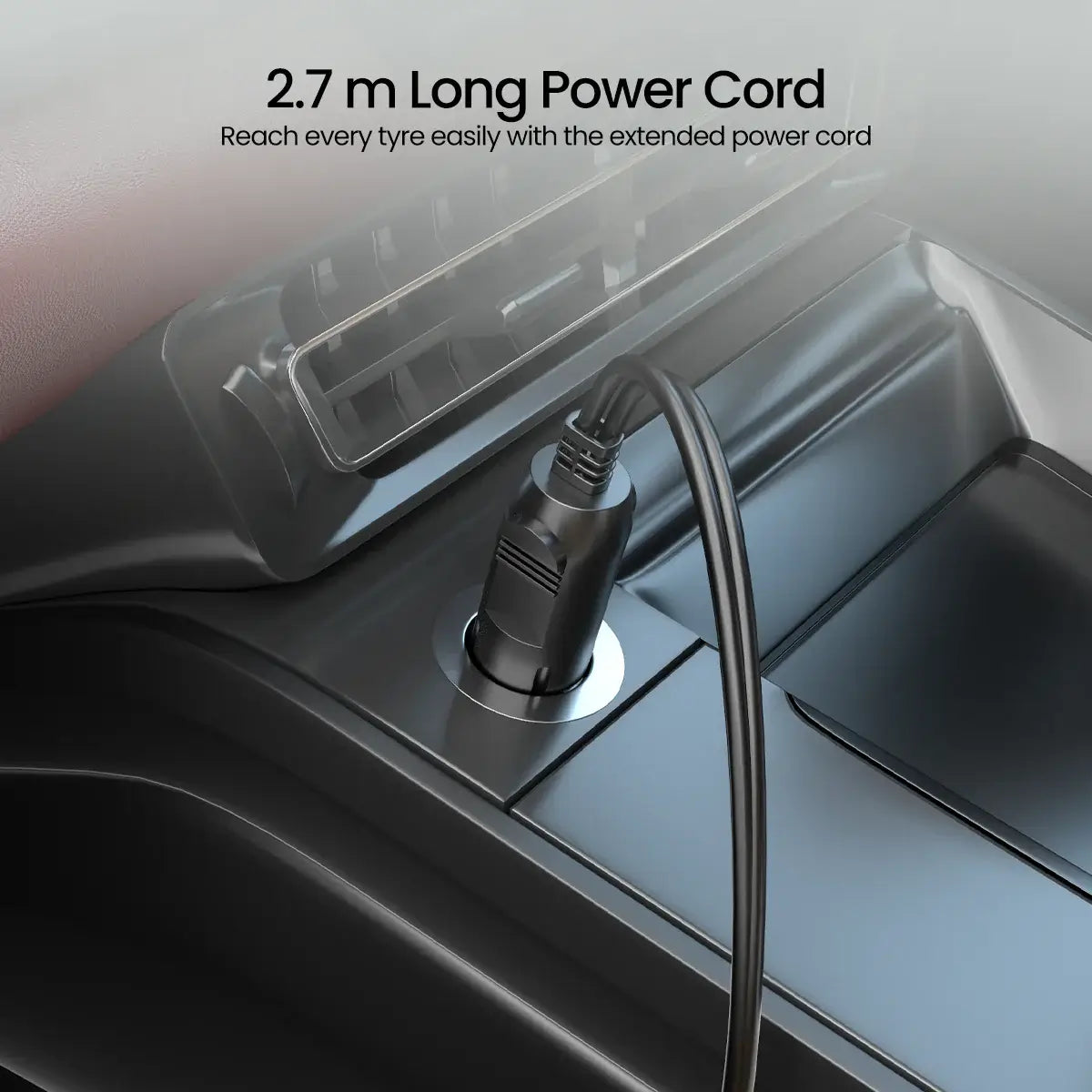 Portronics Vayu Lite Portable Tyre Inflator For Car, Bike & Cycle