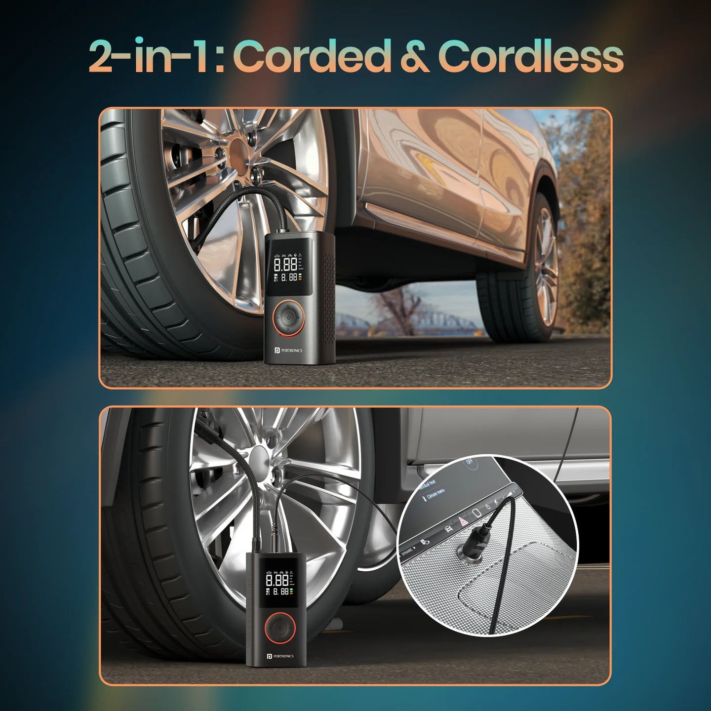 Buy Portronics Vayu Portable Tyre Inflator in Bangalore