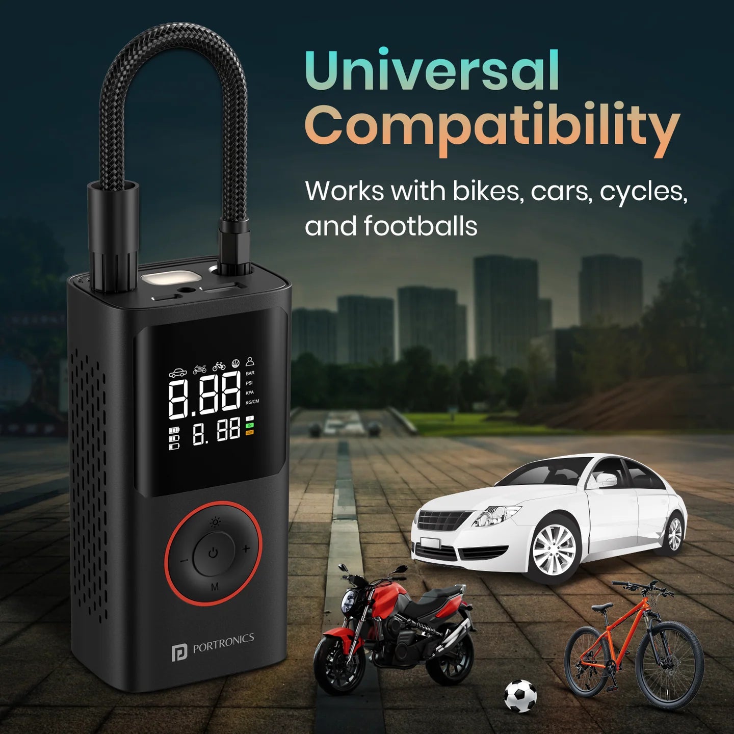 Buy Portronics Vayu Portable Tyre Inflator in Bangalore