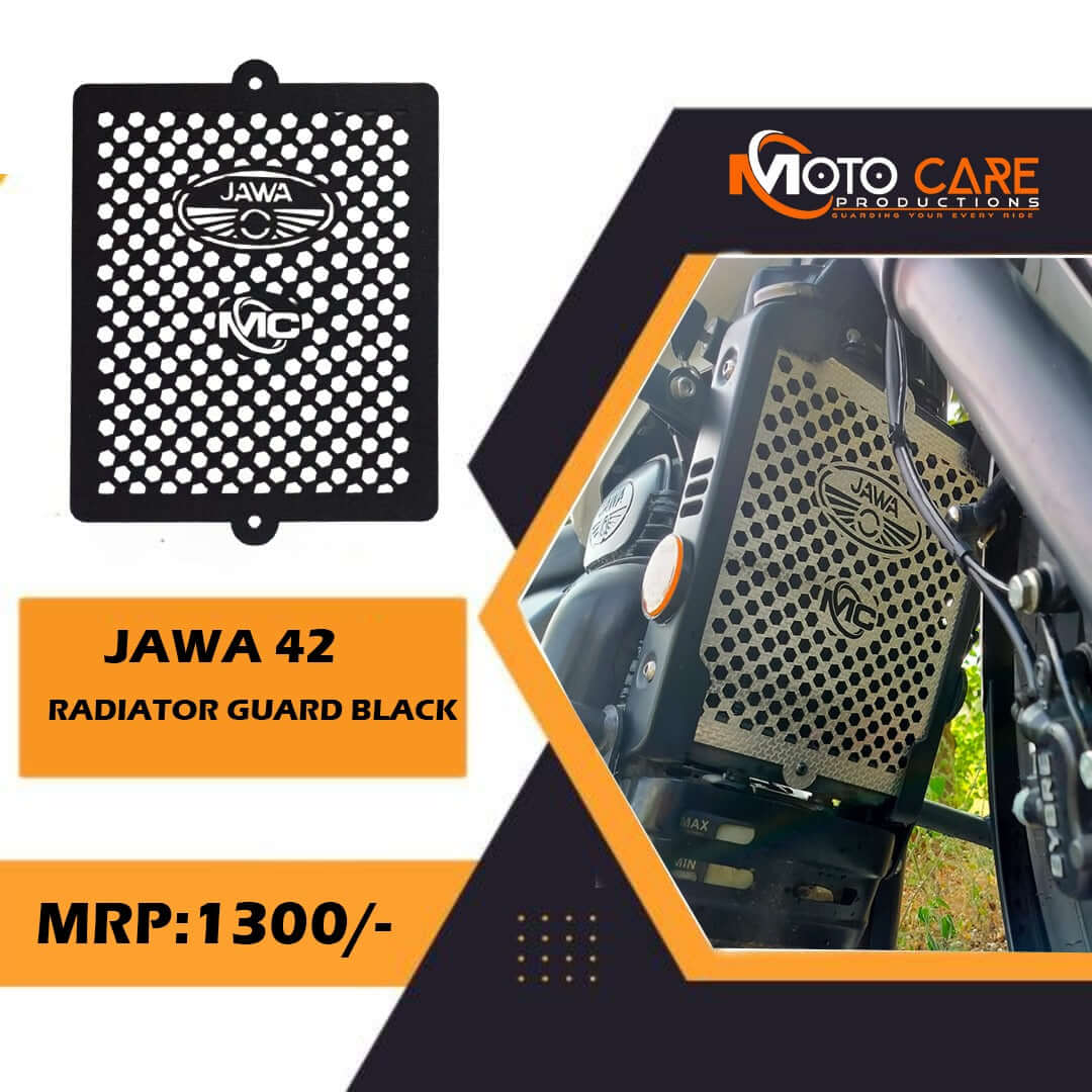 Keep Your Jawa 42 Cool with Moto Care Radiator Guard (Black)