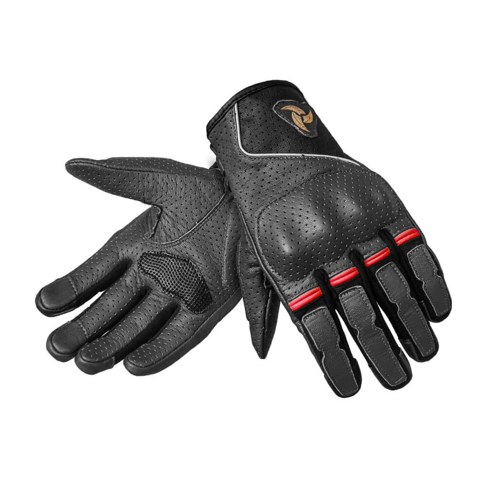 Raida CruisePro II Motorcycle Gloves (Red)