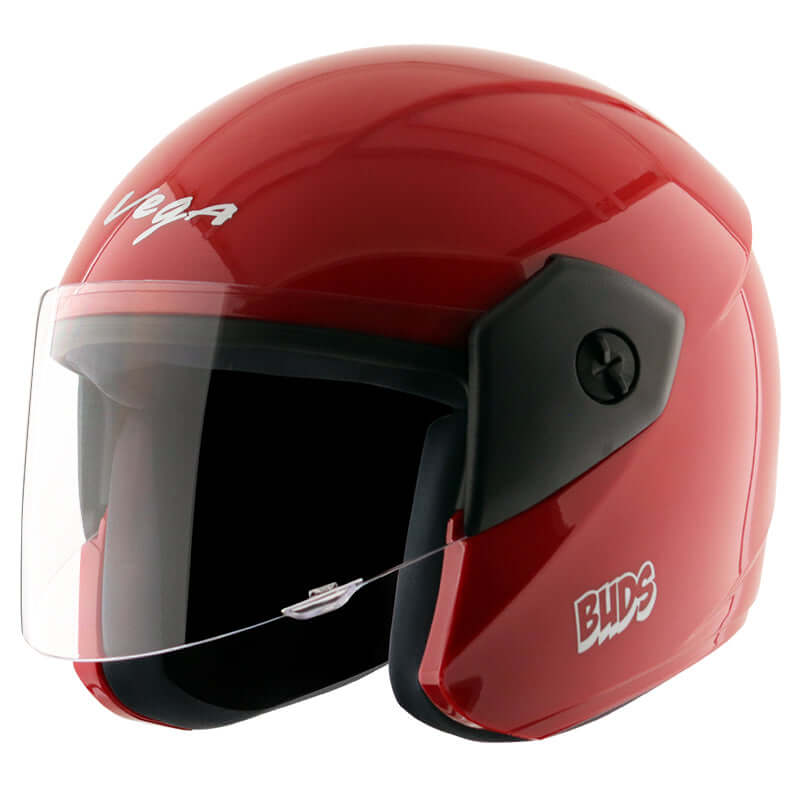 Vega Junior Buds Open Face Helmet (Red)