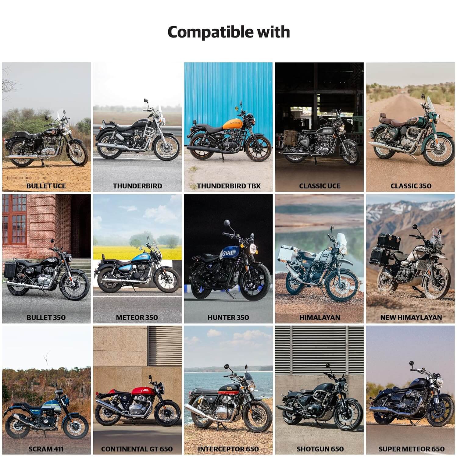 Royal Enfield Water Resistant Bike Cover For all models (Black)