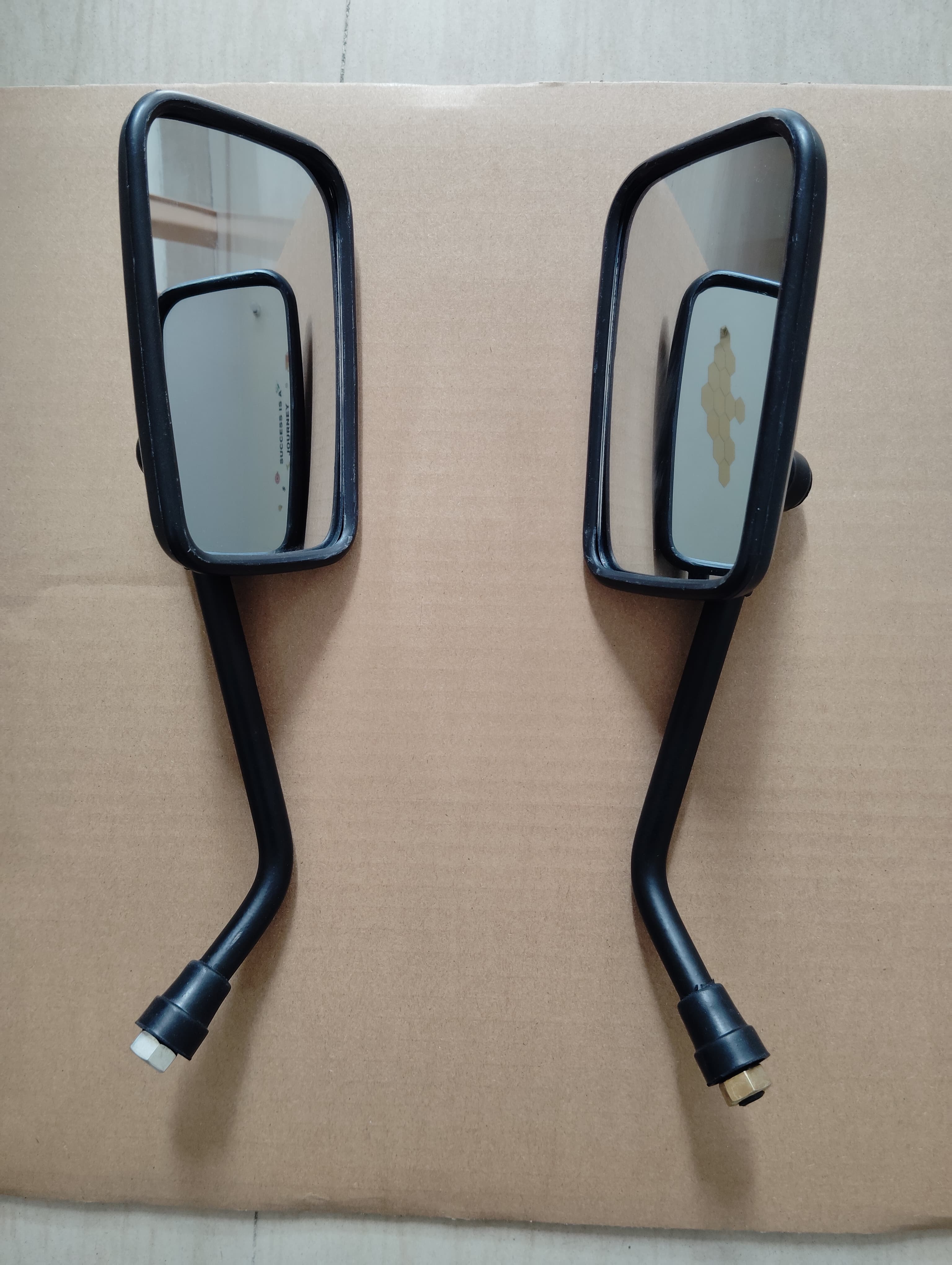 Autobird Square shape Rear View Mirrors For KB 100/ Rxz/ Rx 100/ Bullet/ Suzuki 