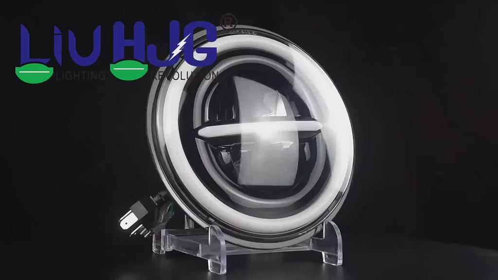 HJG Minus With Ring LED Headlight (7 Inch)