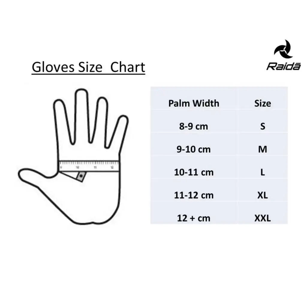 Raida size chart