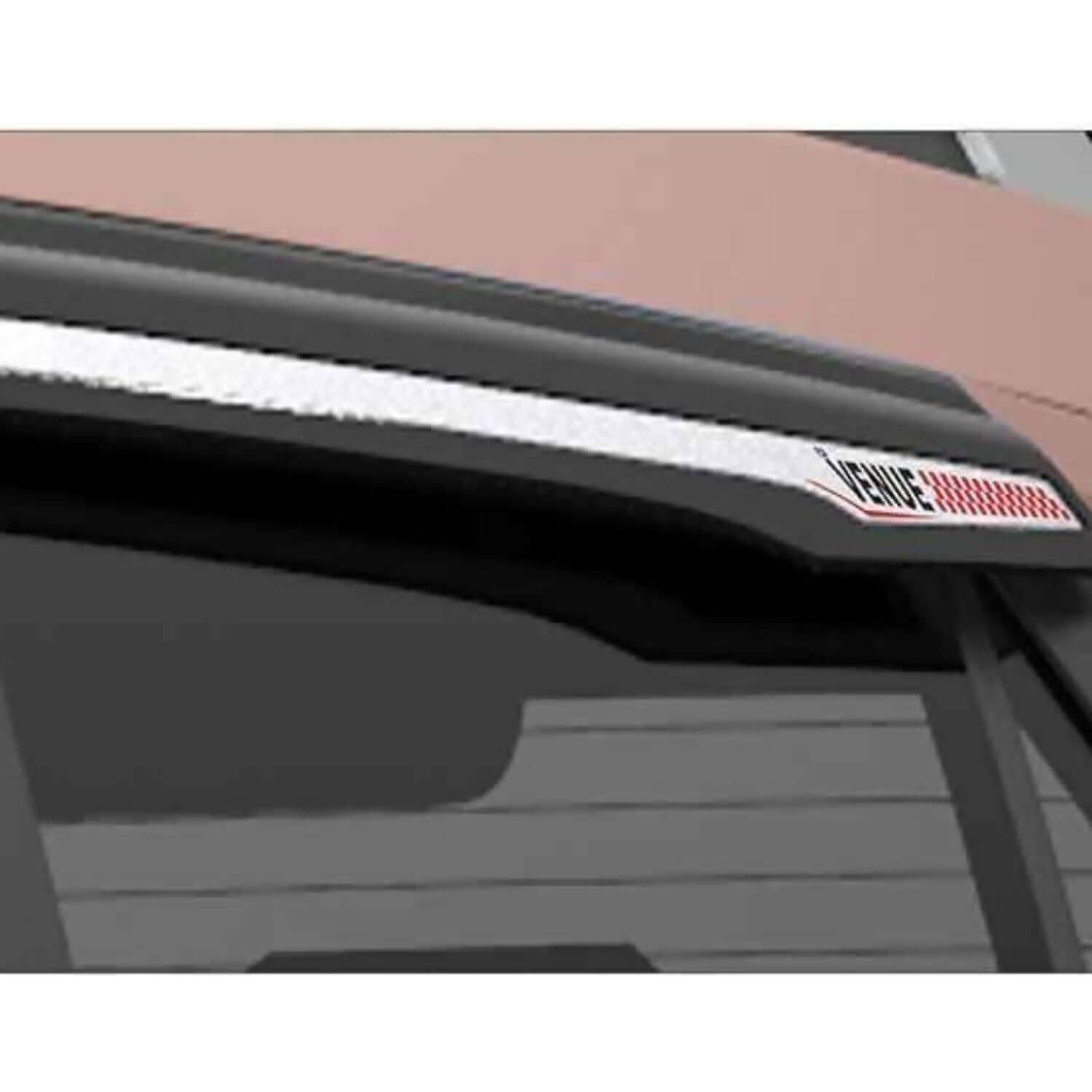 Galio Car Window Door Wind Visor with Silver Chrome Line for Hyundai Venue