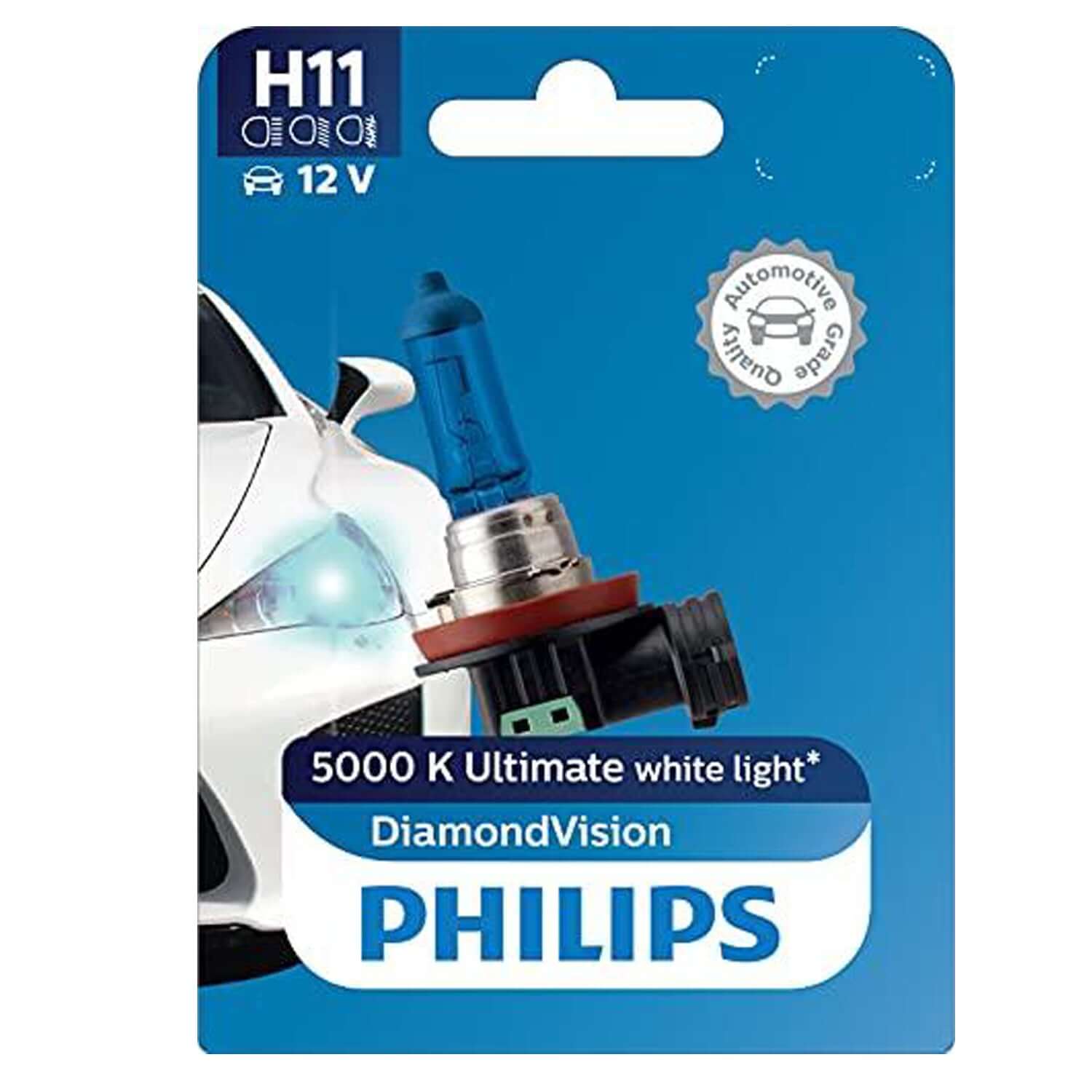 Philips H11 12362 Diamond Vision Headlight Bulb (12V, 55W)