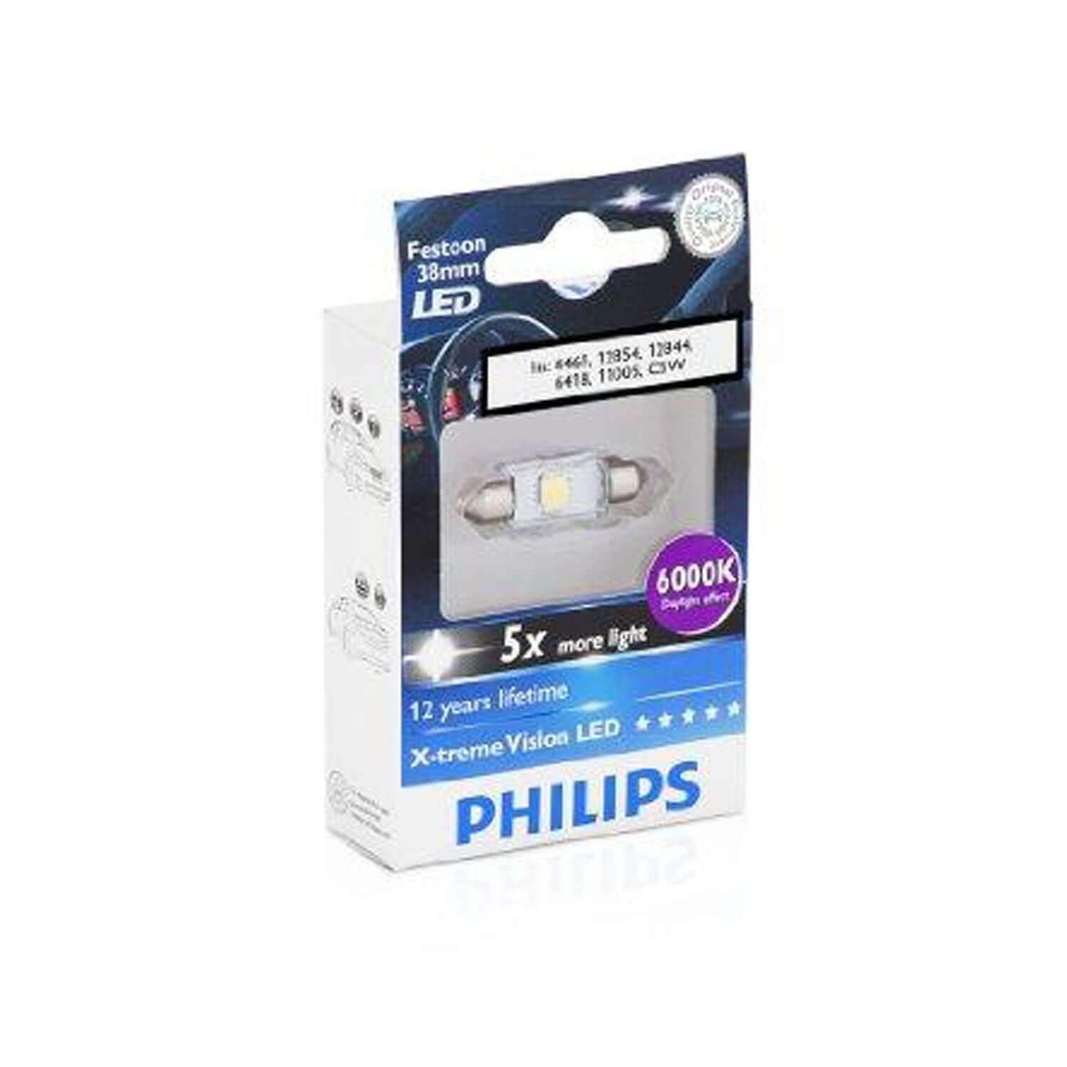 Philips 38mm festoon XtremeVision LED 6000K Interior Light