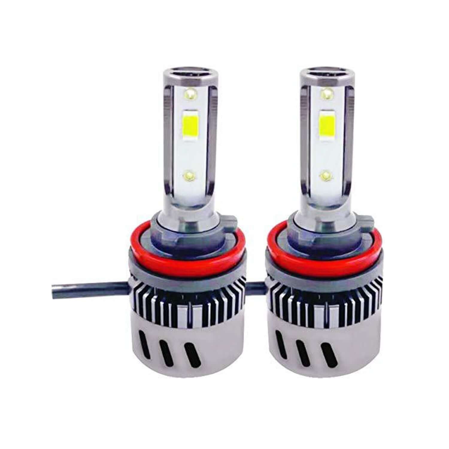 Potauto H8 Headlight Bulb with X1 LEDynamic Super Bright Ultrawhite Light- Set of 2