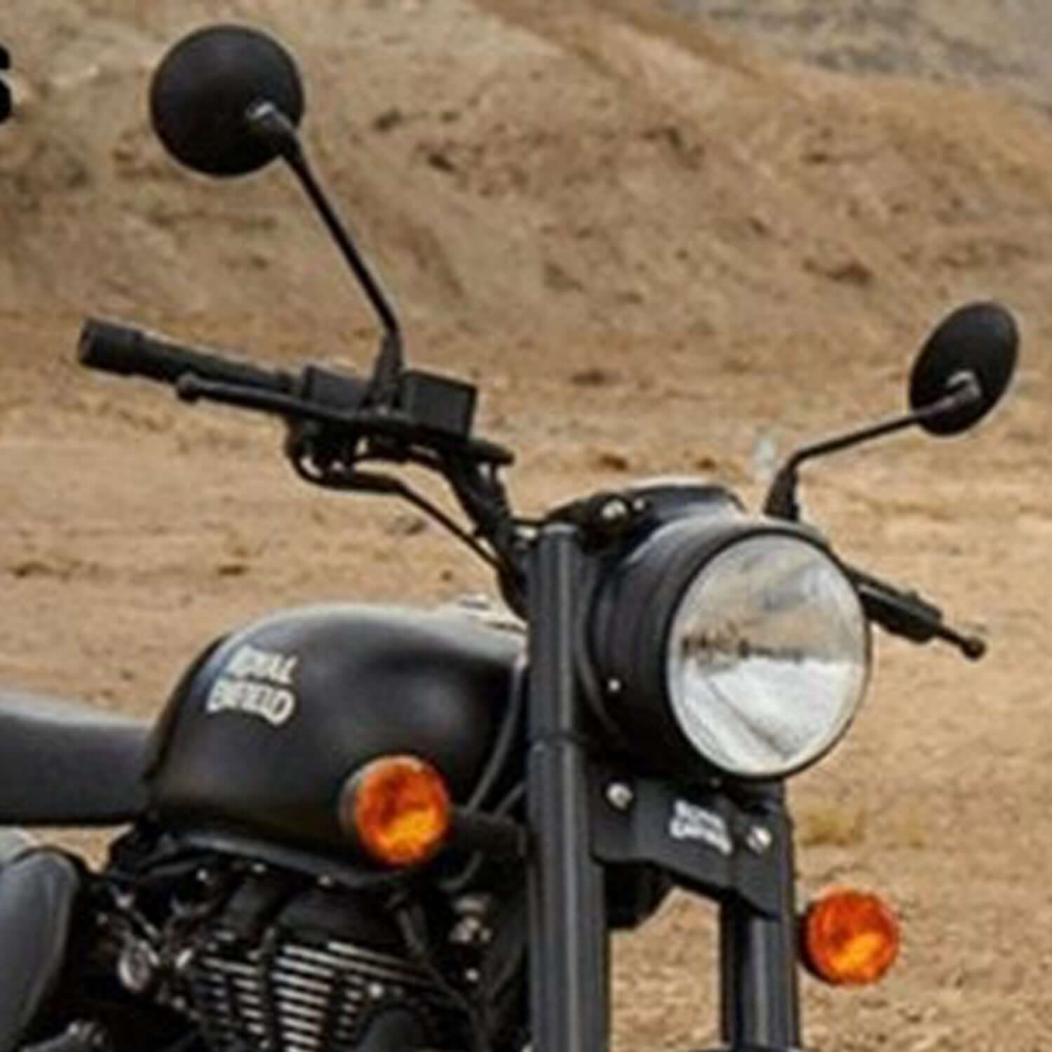 Autobird black manual dual mirrors compatible with all Royal Enfield models in Bangalore