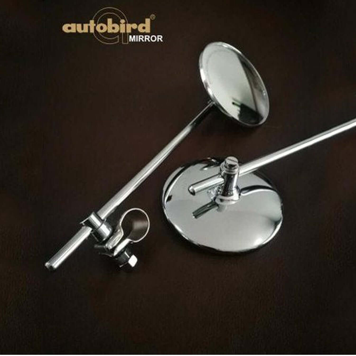 Autobird chrome rear view mirrors compatible with Royal Enfield bikes in Bangalore